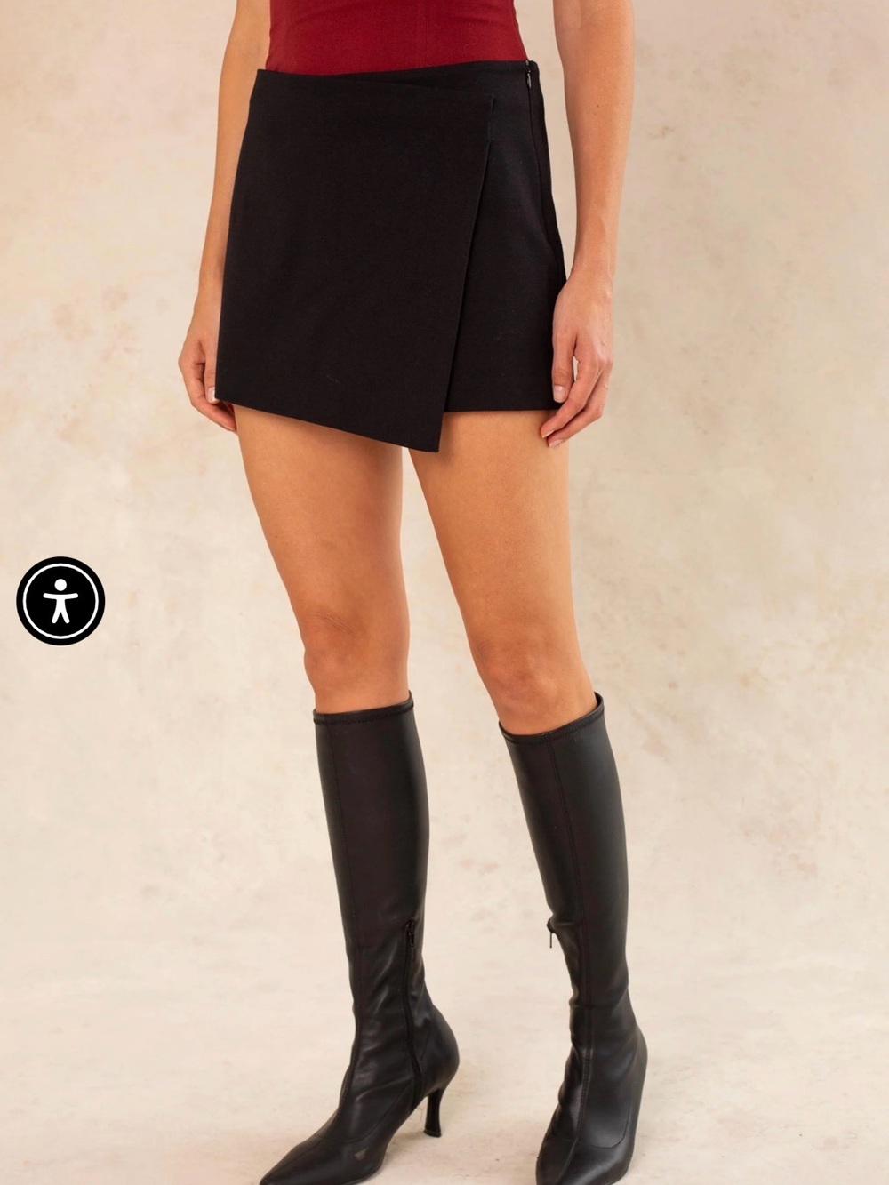 Georgie Wrap Front Mini Skort